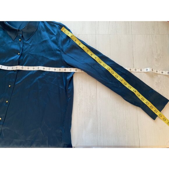 Elegant Blue Button Down Shirt - Picture 11 of 13